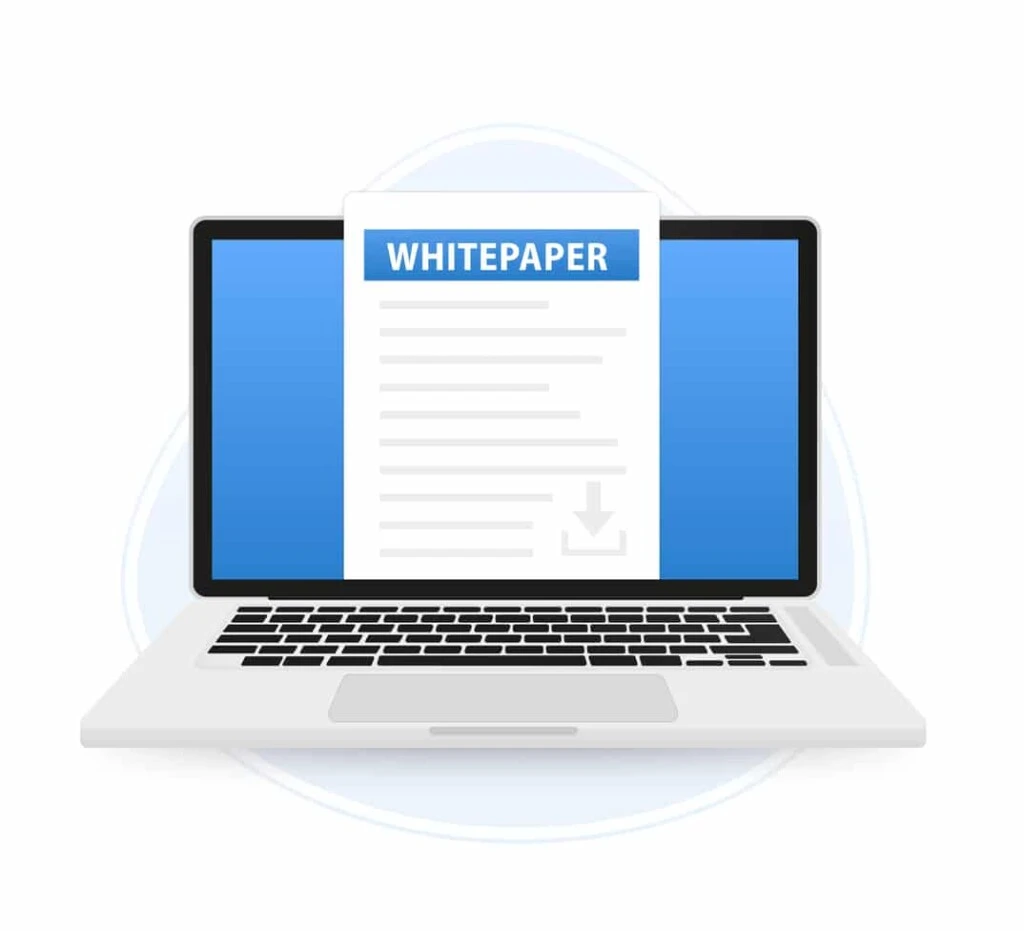 Plain white paper or document icon. Cartoon style