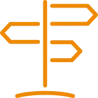 direction sign icon