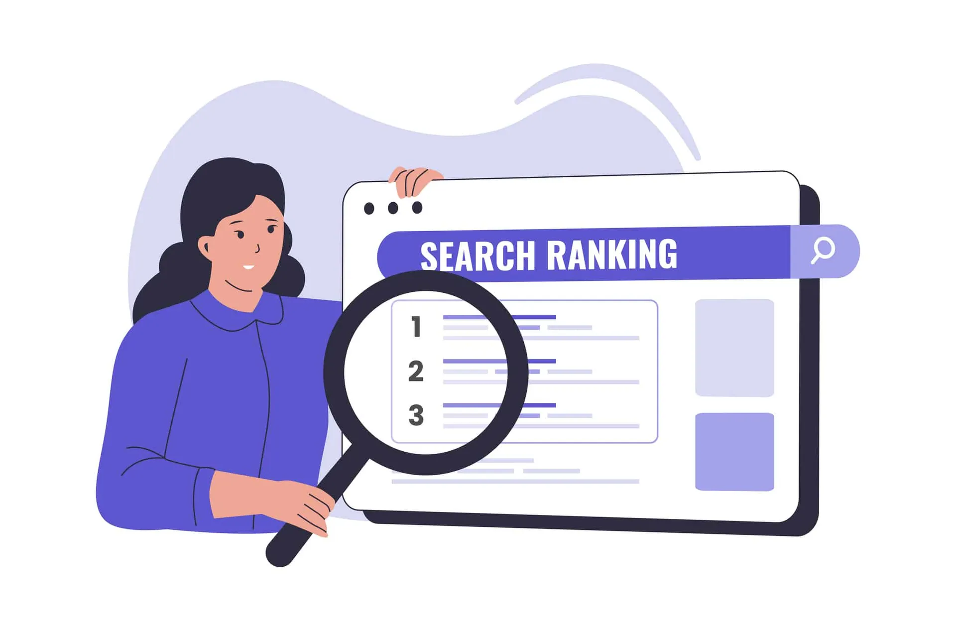 Seo ranking concept illustration
