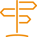 direction sign icon