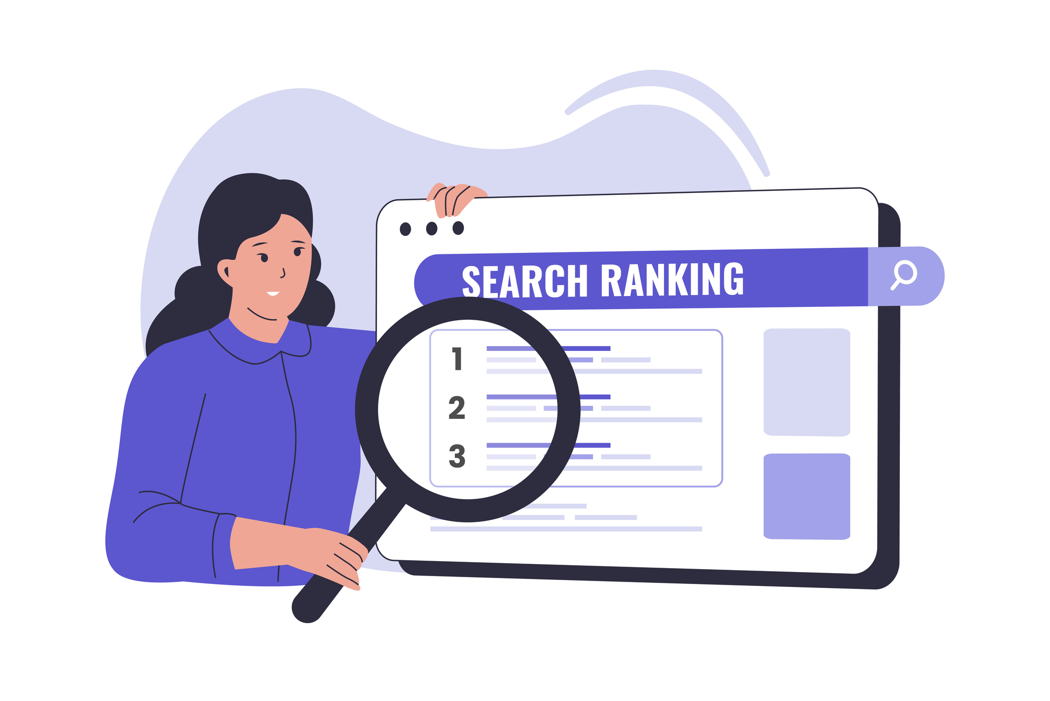 Seo ranking concept illustration